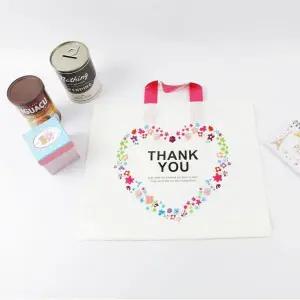 쇼핑백 중형1P ZF 비닐 YOU THANK 손잡이 봉투