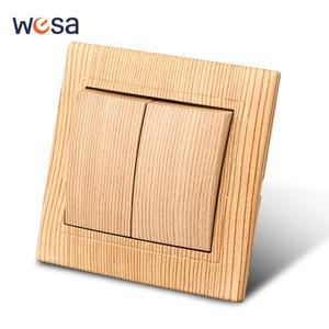 WESA 우드 클래식 난연성 플라스틱 패널, 1 갱 웨이 벽 스위치, 온/오프 로커 AC 250V 86mm x