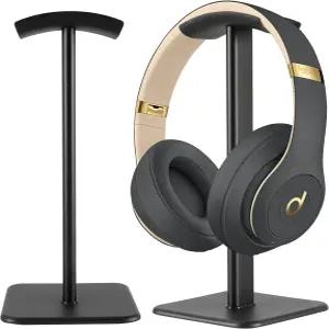 DGPLUS 헤드셋 스탠드 - 올 오버이어 컴퓨터 Xbox One PS5 PC 게임 전화 헤드셋(블랙)과 호환되는 알루미늄