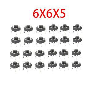 100 개/몫 미니 마이크로 순간 촉각 푸시 버튼 스위치 6x6x5mm 4 핀 ON/OFF 키 DIP