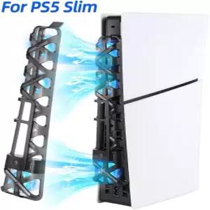 PS5용 LED 조명이 있는 쿨링 팬 플레이스테이션 5용 슬림 디스크 및 디지털 에디션용 조용한 시스템