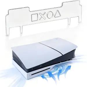 Peacetream PS5 슬림 수평 스테이션 PlayStation 5 콘솔용 투명 아크릴 스탠드 안정적 미끄럼 방지 지지