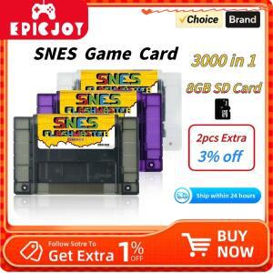 EPICJOY 슈퍼 SNES 게임 카드 3000 in 1 8GB TF 포함 닌텐도 콘솔용 원래 미국 호환