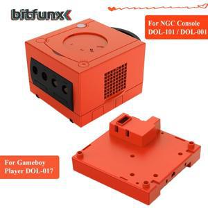 Bitfunx Warm Red NGC 교체 쉘 보호 케이스 Gamecube DOL001 및 게임 콘솔 용 상자