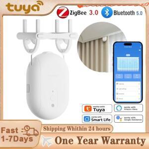 Tuya Zigbee/블루투스 트랙 커튼 로봇 스마트 레일 푸셔 지원 Siri Alexa Voice