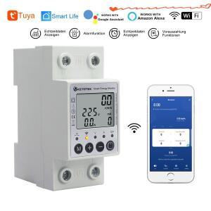 Wifi Tuya Din Rail 디지털 단상 에너지 미터 kWh 전압 소비