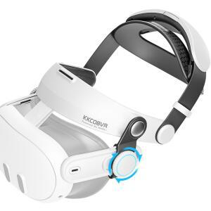 메타 퀘스트 3/퀘스트 3S와 호환되는 KKCOBVR 3분기 헤일로 스트랩 측면 노브를 조정하여 Oculus 3/3S와 교체용 엘리트 헤드