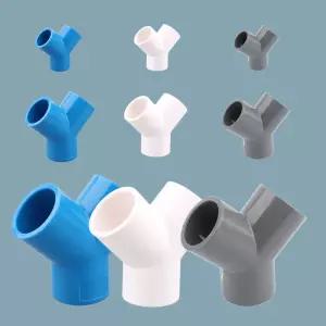 1pc 20 25 32 40 50mm PVC Y 3 방향 커넥터 정원 관개 수족관 물고기 탱크 파이프 튜브 어댑터