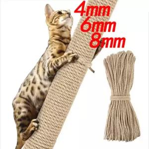 고양이 Scratcher 밧줄 DIY 자연 사이 잘삼 장난감 발 발톱 가구 수호자 나무 타워 등반 프레임 바인딩