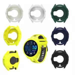 Garmin Forerunner 965 시계 케이스 보호 프레임 쉘 범퍼 용 부드러운 실리콘 커버 화면 보호기