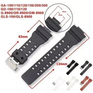 카시오 G-Shock GA-100/110/120/140/200/400/700 800 GD-100/110/120 G-8900 GLS-100용 스트랩 실리콘 수지