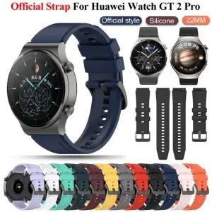 화웨이 시계 4/GT 4 3 2 Pro 46mm 오리지널 밴드 손목 팔찌 용 공식 실리콘 교체 스트랩
