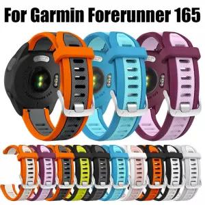 Garmin Forerunner 165 음악 밴드 용 20mm 퀵 릴리스 실리콘 스트랩 Vivoactive 3 5 Venu SQ 2 팔찌 시계