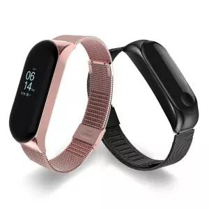 Xiaomi Mi Band 팔찌 용 금속 스트랩 6 5 4 3 스테인레스 스틸 스포츠 교체 스마트 시계