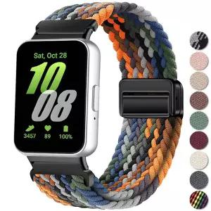 삼성 Galaxy Fit3 스트랩 액세서리 시계 밴드 스포츠 나일론 조절 가능한 교체 correa 팔찌 용 마그네틱