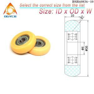 호환 1pcs 8x36x10mm 노 젓는 사람 롤러 BSR60836-10 OD 36mm POM 코팅 로잉 머신 시트 휠 8 36 10 플라스틱 베어링 풀리