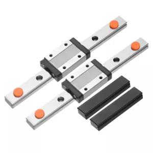 uxcell 2pcs MGN12 150mm 선형 가이드 레일 슬라이딩 캐리지 블록 베어링 강철 및 플라스틱 미니 DIY 3D