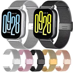 Xiaomi Redmi Watch 5 Active/5 Lite/3 스테인레스 스틸 교체 스트랩 손목 팔찌 용 금속 밀라노 시계 밴드
