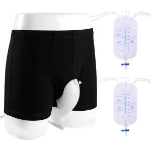 소변 주머니 위한 포함 속옷 웨어러블 노인을 남성용 가방 홀더 카테터 휴대용 컬렉션 가방
