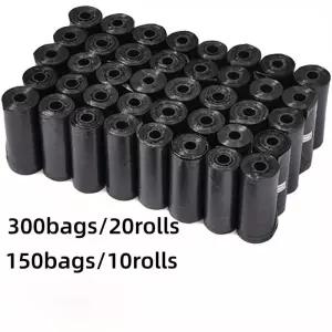 300/150pcs 개 똥 가방 휴대용 애완 동물 폐기물 내구성 및 누출 방지 쓰레기 봉투 청소 용품