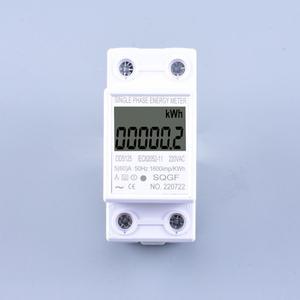 홈LCD 디지털 디스플레이 전력 소비 측정기 단상 에너지 와트 kWh 230V AC 50Hz 60A Din 레일