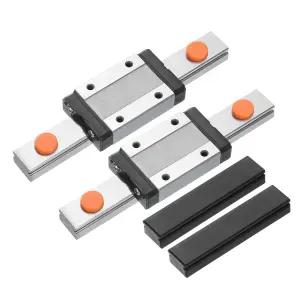 uxcell 2pcs MGN12 100mm 선형 가이드 레일 슬라이딩 캐리지 블록 및 플라스틱 미니 DIY 3D 프린터 CNC