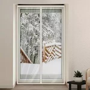 실내보온용 자석 방풍커튼 (중) -블랙 (약100x210cm)