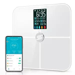 체중계 대형 LCD 디스플레이를 갖춘 디지털 17가지 체성분 분석기를 APP에 동기화 BMI BMR 심박수