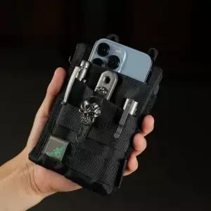 다용도 7포켓 EDC 파우치 블랙 밀리터리 전술 가방 보조 멀티 수납 백 툴파우치 도구포켓