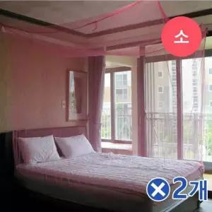 TBZ 사각형 심플한 모기장 핑크-소x2개 모기장캐노피