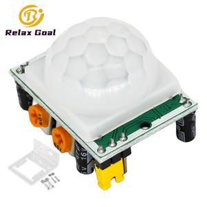 HC-SR501 라즈베리 파이  케이스 용 Arduino IR 초전기 적외선 인간 동작 감지기 센서 모듈 조정