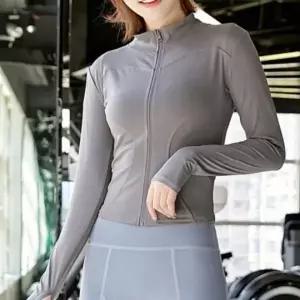 [하프클럽/]여성 긴팔 슬림핏 크롭 집업 운동복