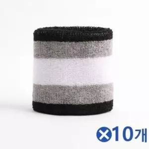 땀닦이 기본 스포츠 손목밴드 블랙라인x10개 헬스용품