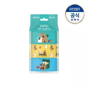 크리넥스 에코그린 쁘띠물티슈 다이노탱 10매x6입