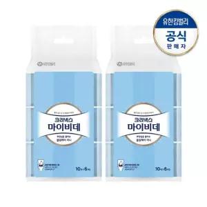 크리넥스 마이비데 클린케어 미니 번들팩 10매X6팩X2개
