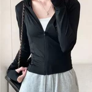 데일리 슬림핏 후드집업 여름 긴팔 헬스복 아웃도어