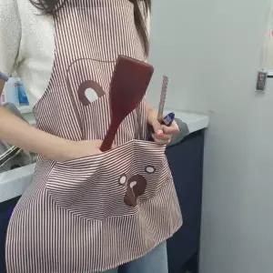 ( )어린이집 포켓형 귀여운 유치원교사 앞치마 커피색