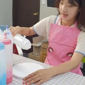 ( )유치원 포켓형 어린이집 유치원교사 귀여운 앞치마 핑크