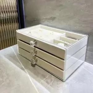 쥬얼리박스 3단 고급 액세서리 보관 케이스 쥬얼리박스