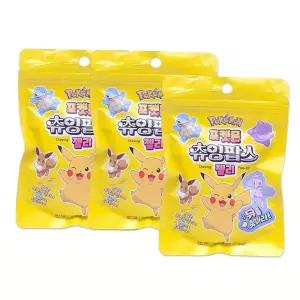 조카선물 포켓몬 츄잉팝스 비건 젤리 x 어린이 간식 70g 3개