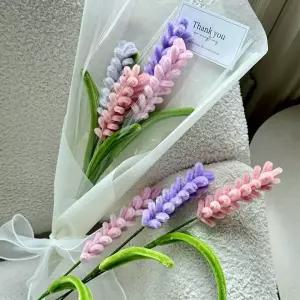라벤더 모루 꽃 다발 만들기 DIY 세트 키트 [한송이 꽃다발 공예 미니 조화
