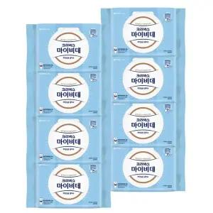 [크리넥스] 마이비데 물티슈 대용량 캡형 60매 x 8팩 클린케어 화장실용 비데용 물에녹는 비데티슈