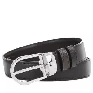로고 양면 프리컷팅 113834  BLACK BROWN 남성 벨트