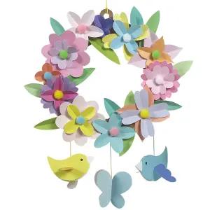맘아트 DIY 종이꽃 리스 만들기 키트 봄 방꾸미기 인테리어