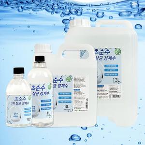 크로바 초순수 3차 살균 정제수 증류수 모음전 500ml,1L,4L UV살균 지게차배터리 화장품