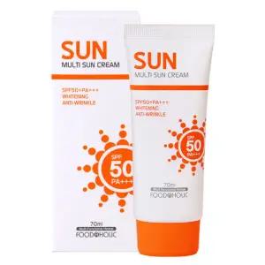 푸드어홀릭 멀티 선크림 70ml SPF50 PA+++ /백탁없는 혼합자차 썬크림 선블록 자외선차단제