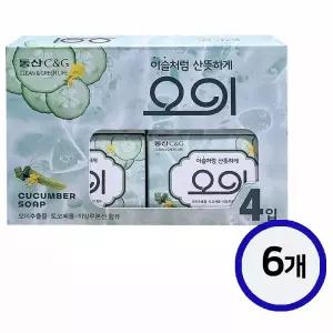 크리오 동산 오이비누(세안비누) 90g 4입 x 6개(총24)