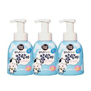 샤워메이트 말랑카우 말랑이 버블 핸드워시 화이트우유향 용기 300ml x3개