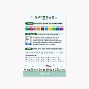 포맥스 8T UV인쇄 세로형 베이직 도서관 청구기호 보는 법 안내판
