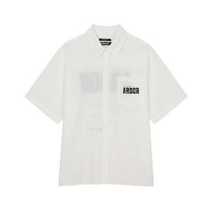 남성) 폴리 그래픽 반팔셔츠(세미오버핏)_AN2WWH302-WH